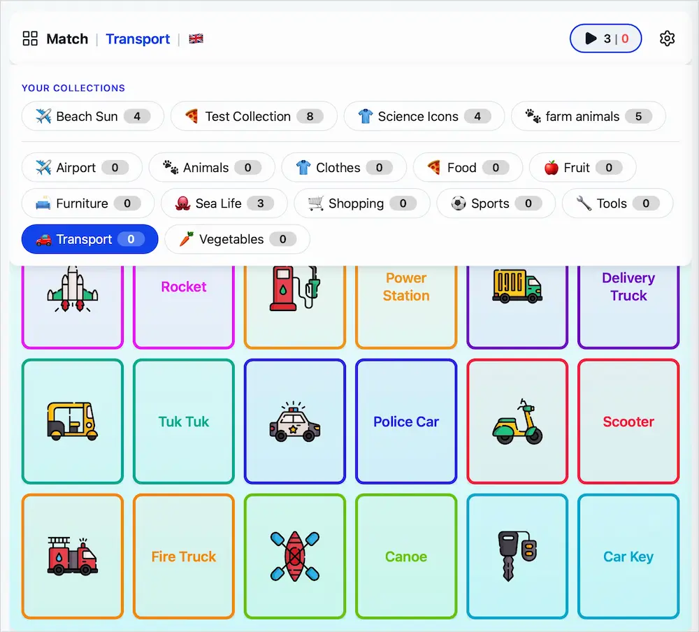 Master phase — track scores and build streaks
