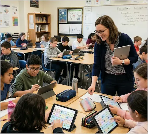 Students using Match2 in a classroom